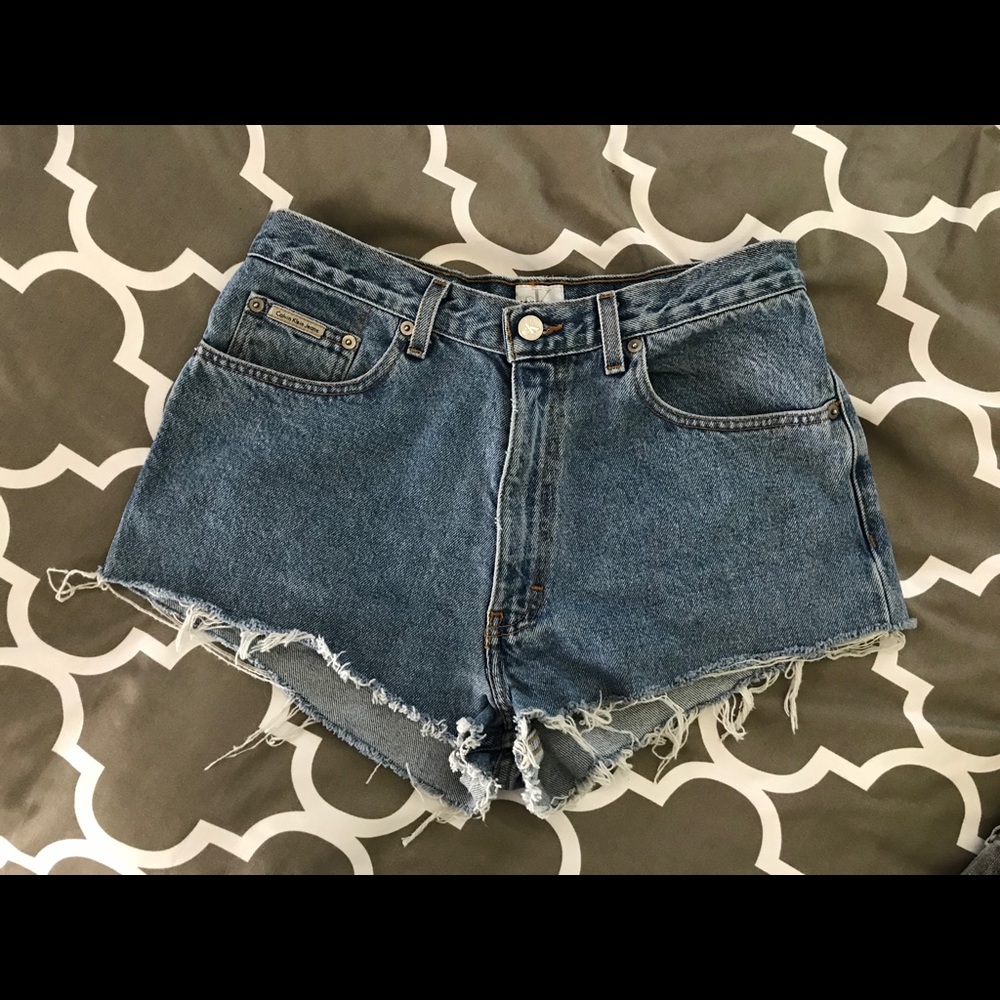 Calvin Klein High Waisted Cut off Shorts